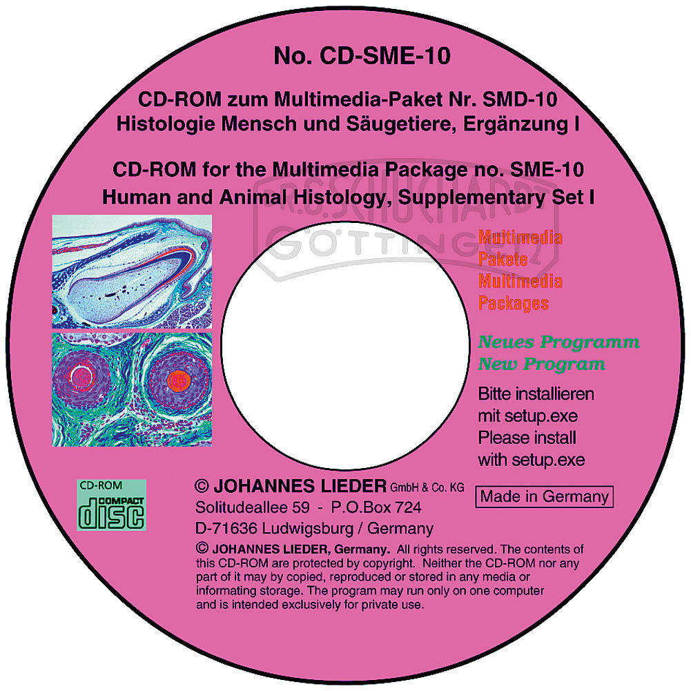 LIEDER Interaktive CD-ROM Embryologie & Entwicklung der Tiere
