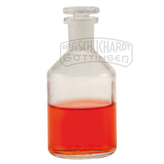 Steilbrustflasche 100ml Enghals klar Stopfen aus Glas NS19/26