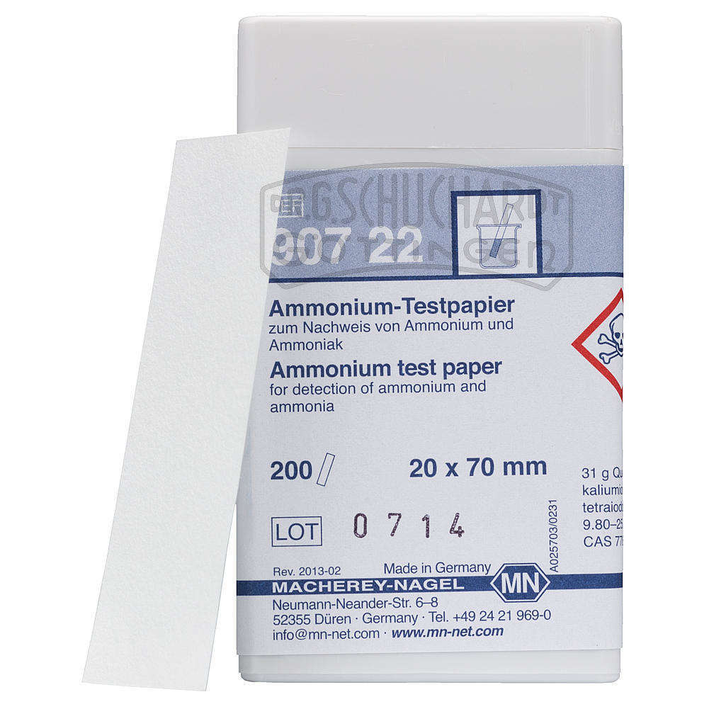 Testpapier-Streifen Ammonium