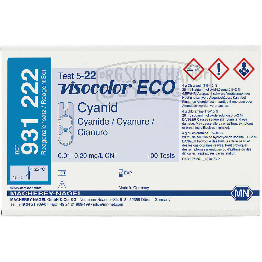 Testbesteck VISOCOLOR® ECO Cyanid Nachfüllpackung