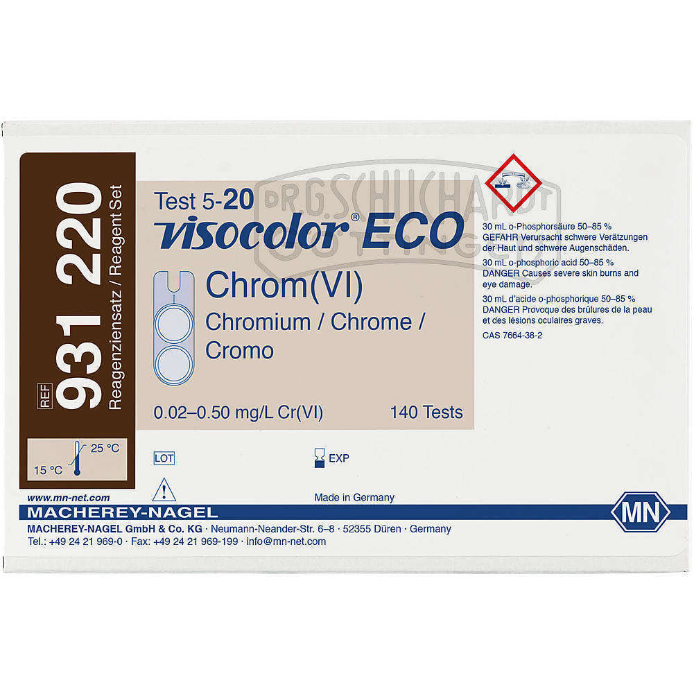 Testbesteck VISOCOLOR® ECO Chrom (VI) Nachfüllpackung